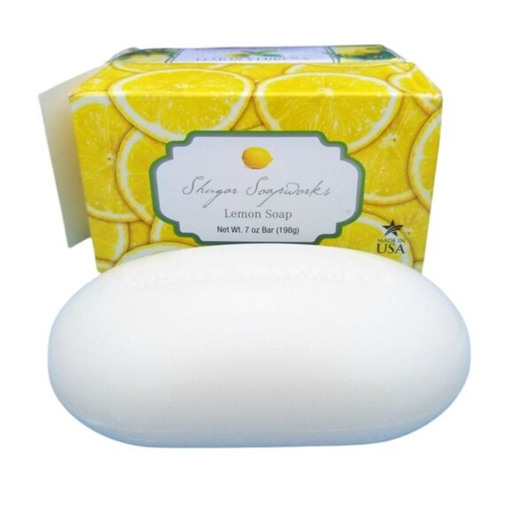 Shugar Soapworks Lemon Soap 2 bars Vegan NIP NEW - Picture 3 of 4